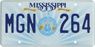 MS license plate MGN264