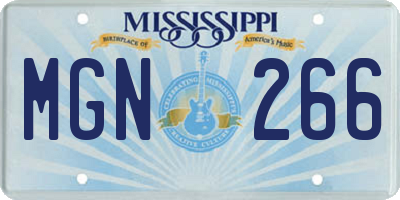 MS license plate MGN266