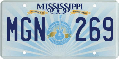 MS license plate MGN269