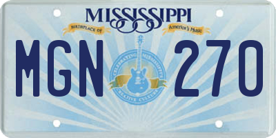 MS license plate MGN270