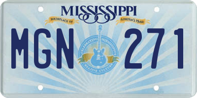 MS license plate MGN271