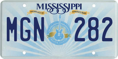 MS license plate MGN282