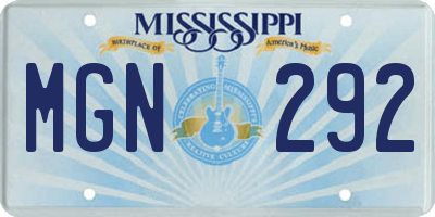 MS license plate MGN292
