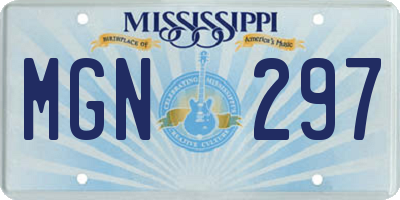 MS license plate MGN297