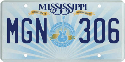 MS license plate MGN306