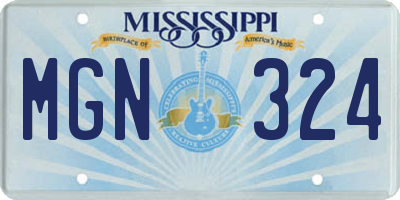 MS license plate MGN324
