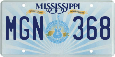 MS license plate MGN368