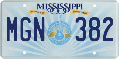 MS license plate MGN382