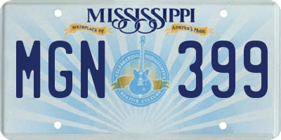 MS license plate MGN399
