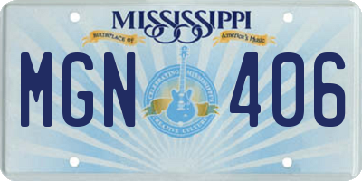MS license plate MGN406
