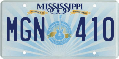 MS license plate MGN410