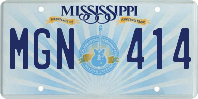 MS license plate MGN414