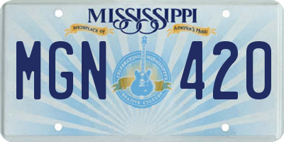 MS license plate MGN420