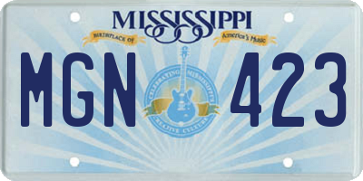 MS license plate MGN423