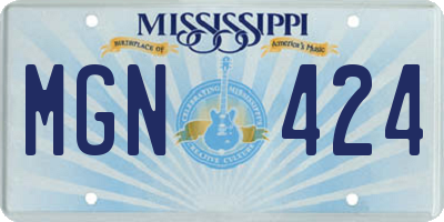MS license plate MGN424