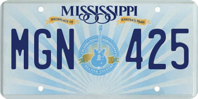 MS license plate MGN425