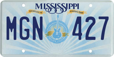 MS license plate MGN427
