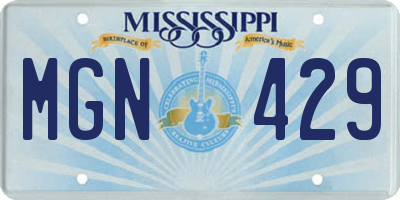MS license plate MGN429