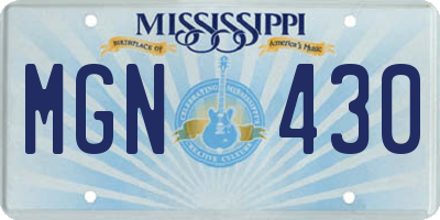 MS license plate MGN430
