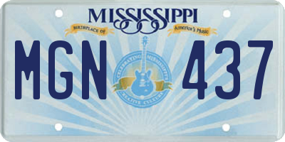 MS license plate MGN437