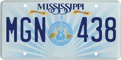MS license plate MGN438