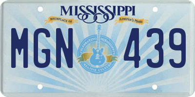 MS license plate MGN439