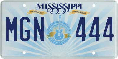 MS license plate MGN444