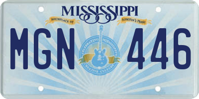 MS license plate MGN446