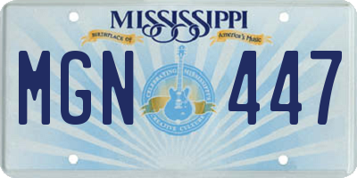 MS license plate MGN447