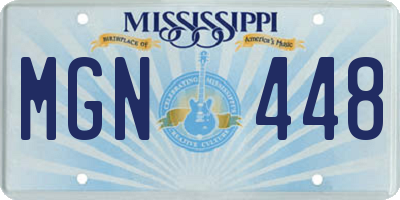 MS license plate MGN448