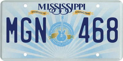 MS license plate MGN468