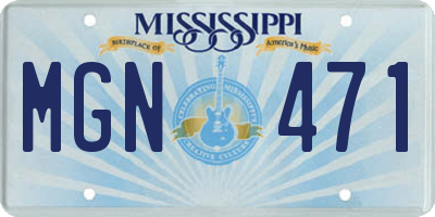MS license plate MGN471