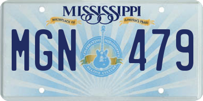 MS license plate MGN479