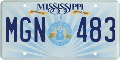 MS license plate MGN483