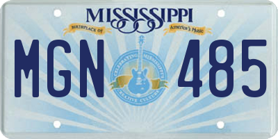 MS license plate MGN485