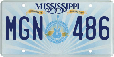 MS license plate MGN486