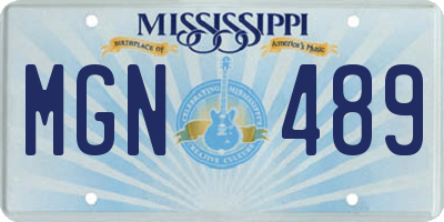 MS license plate MGN489