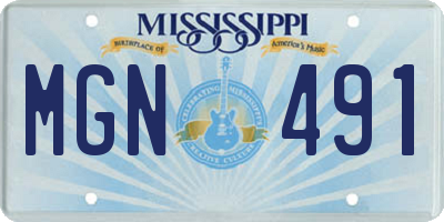 MS license plate MGN491