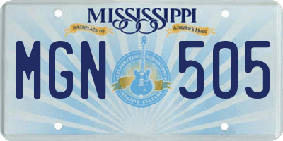 MS license plate MGN505