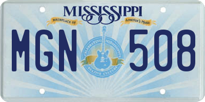 MS license plate MGN508
