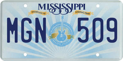MS license plate MGN509