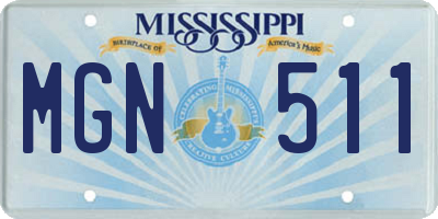 MS license plate MGN511