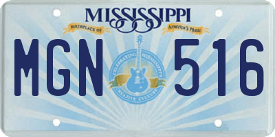 MS license plate MGN516