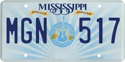 MS license plate MGN517