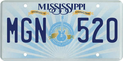 MS license plate MGN520