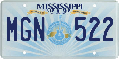 MS license plate MGN522