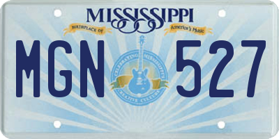 MS license plate MGN527