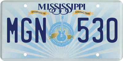 MS license plate MGN530