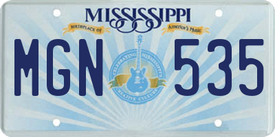 MS license plate MGN535