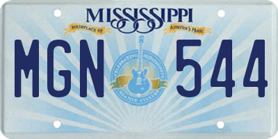 MS license plate MGN544